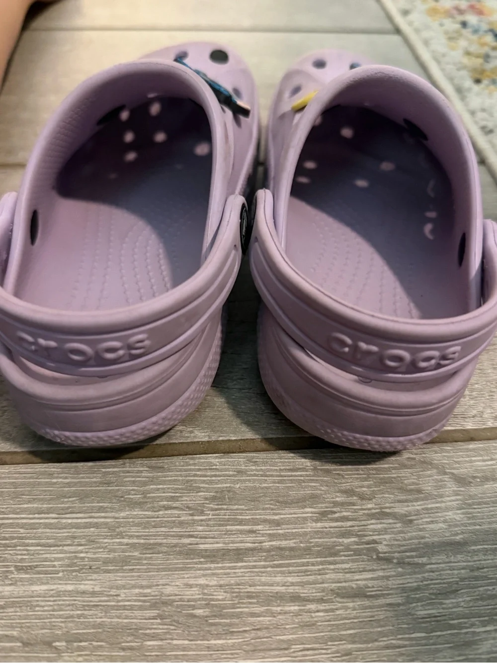 CROCS Kids Lavender Clogs with Mixed Character Jibbitz